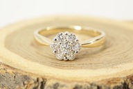 PIERSCIONEK Z BRYLANTAMI 0,5ct SI2/H-I OKAZJA Rozmiar 57