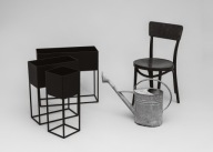 Doniczki ze stali czarne malowane proszkowo