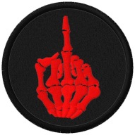 Termo Naszywka Fuck Kości Haftowana Naprasowanka