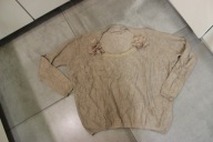 ORSAY sweterek oversize kwiatki 3D łancuch L