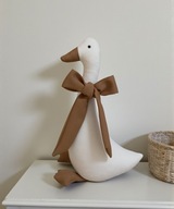 Gęś gąska biała dekoracja ozdoba wnętrza handmade