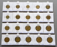 FRANCJA 5, 10, 20 CENTYMÓW 1963-1997 W HOLDERACH ZESTAW 20 SZT.
