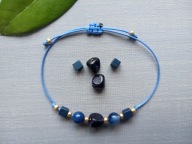 CRISTALS NOC KAIRU bransoletka agat hematyt niebieska BlackberriesArts nr3
