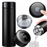 Kubek termiczny z wyświetlaczem LCD Termos 0,5l czarny herbata kawa prezent