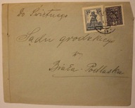 BIAŁA PODLASKA - STARA KOPERTA + 2 ZNACZKI + 1 PIECZĄTKA