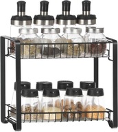 PÓŁKA KUCHENNA STOJĄCA ORGANIZER REGAŁ NA BLAT NA PRZYPRAWY 2 POZIOMY LOFT