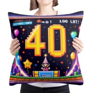 Poduszka prezent na 40 lat, 40-ste urodziny Mario gra
