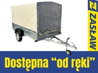 PRZYCZEPKA SAMOCHODOWA z plandeką i stelażem H1000 LED 265SU ZASŁAW uchylna