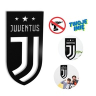 HERB JUVENTUS TURYN DEKORACJA ŚCIENNA PREZENT DLA NIEGO DO GARAŻU DO POKOJU