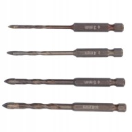 Zestaw 4 sztuk wierteł do kamienia 3 mm 4 mm 5 mm 6 mm szkła ceramiki