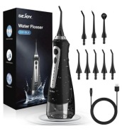 Irygator do jamy ustnej zębów SEJOY czarny czyścik do zębów 230ml 5 trybów