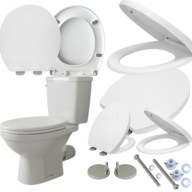 DESKA WC SEDESOWA WOLNOOPADAJĄCA KOŁO WYPINANA UNIWERSALNA ANTYBAKTERYJNA