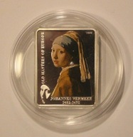 DZIEWCZYNA z PERŁĄ - 5 $ DOLARÓW 2009 COOK ISLANDS, SREBRO, PERŁA, CERTYFIK