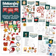 EDUKACYJNY KALENDARZ ADWENTOWY - 24 KARTY Z ZADANIAMI DLA DZIECI NA ŚWIĘTA