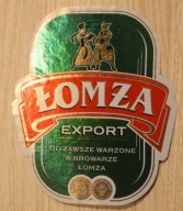 ETYKIETA - BROWAR ŁOMŻA - EXPORT - OD ZAWSZE WARZONE W BROWARZE ŁOMŻA