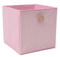 POJEMNIK Składany PUDEŁKO KOSZ na Zabawki PLUSZOWY KOTEK do Regału KALLAX