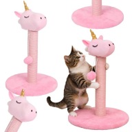 DRAPAK DLA KOTA JEDNOROŻEC SŁUPEK DO DRAPANIA ZABAWKA RÓŻOWY STOJĄCY PIŁKA