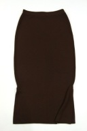 24 SAN ANTONIO Szykowna Spódnica Wełniana Dzianina Ciemny Brąz M