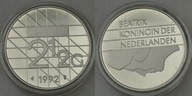 HOLANDIA 2 1/2 GULDENA 1992 PROOF / nakład 13.000 sztuk