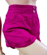 o_r_s_a_y amarantowe spodenki bawełniane szorty z kieszeniami fuksja 40/L
