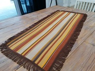TKANY WEŁNIANY KILIM KAPA PASIAK NA FOTEL SIEDZISKO FRĘDZLE 60 x 128 NR.2