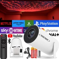 PROJEKTOR RZUTNIK HY300 SMART TV 4K ANDROID WIFI DOMOWE KINO BIAŁY NOXETRON