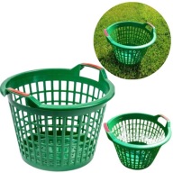 KOSZ OGRODOWY OGRODNICZY NA PRANIE GRZYBY LIŚCIE POJEMNY DUŻY ZIELONY 35L