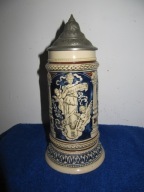 Wyjatkowy -Stary kufel--Muzykanta 1/2L ok, 1900-r -42-