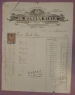 JG. BORGER - KOZY, BIALA, Byrski, Kozy, BIELSKO - BIAŁA 1913 r. ZNACZEK +