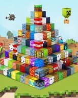 KLOCKI MAGNETYCZNE MINECRAFT zestaw 56 szt. w SPECJALNYM PUDEŁKU PREZENT
