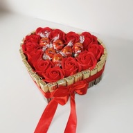 BOX PREZENTOWY SERCE MERCI DZIEŃ KOBIET URODZINY PREZENT WALENTYNKI