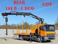 MERCEDES ATEGO 1324 * SKRZYNIA 6,40 m + HIAB 144 B - 1 DUO + WIERTNICA