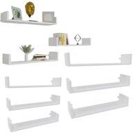 PÓLKA ŚCIENNA WISZĄCA DO SALONU ZESTAW 3 PÓŁEK NA KSIĄŻKI 3X80CM BIAŁY MAT