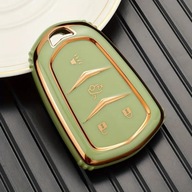 Zielono-złote etui na kluczyk CADILLAC XT5 XT4 XT6 ATS CT6 CTS ATS XTS STS