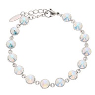 81646 Bransoletka platynowana 17+3 CM 8 MM AB CRYSTAL Swarovski