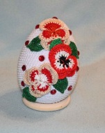 Jajo, pisanka 12 cm RĘKODZIEŁO WIELKANOC szydełko