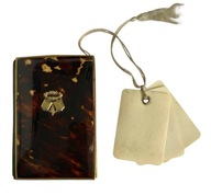 Dawny Wiktoriański Karnet XIX-wieczny Notes Balowy Szylkret