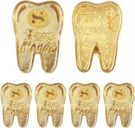 Moneta Złota Złote Zęby 6 sztuk Wróżka Zębuszka Prezent Dla Dzieci złoto