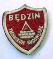 Będzin Technikum Budowlane - stara tarcza szkolna II.