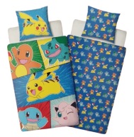POŚCIEL KOMPLET POKEMON PIKACHU 100% BAWEŁNA 200x160 70X80CM