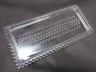 Szklany półmisek / tacka z czasów PRL-u / unikatowy wzór