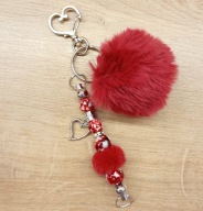 Brelok do kluczy Serce zawieszka pompon 6423 Oliwia Kurowska, Kuba Kurowski