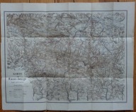 KARKONOSZE, MAPA, 1913, KOL. LITOGRAFIA; 1:100 000; GOLDSCHMIDT; KRAATZ