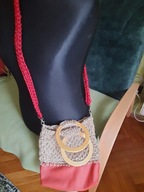 TORBA ZE SZNURKA JUTOWEGO I SKÓRY -RĘKODZIEŁO