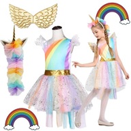 STRÓJ KARNAWAŁOWY DLA DZIEWCZYNKI KOSTIUM JEDNOROŻCA NA BAL PRZEBIERAŃCÓW