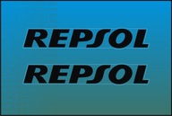 2x Naklejka Logo REPSOL Czarna/Biała ROZMIARY Motocykl Quad Cross Ścigacz
