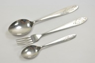 PRL GERLACH SZTUĆCE DLA DZIECI ŁYŻKI WIDELEC 3 szt. TANIO!