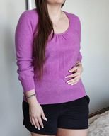 MARKS&SPENCER kaszmirowy sweterek fioletowy