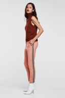 Z A R A spodnie materiałowe cygaretki lampasy y2k blokette paski preppy M