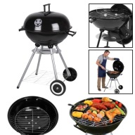 GRILL OGRODOWY WĘGLOWY PRZENOŚNY TURYSTYCZNY Z RUSZTEM LUND 41 x 41 CM